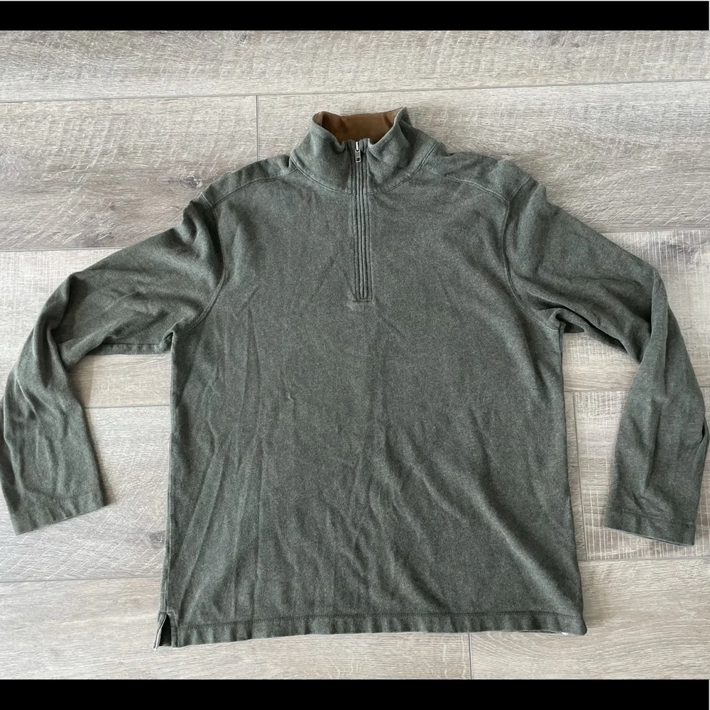 J. Crew Half-Zip Pullover in Heathered Olive